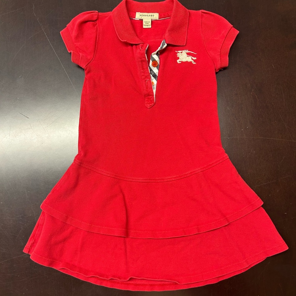 Burberry Red Polo Dress for Kids